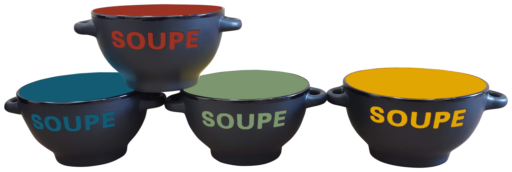 BOL A SOUPE 14 CM BICOLORE