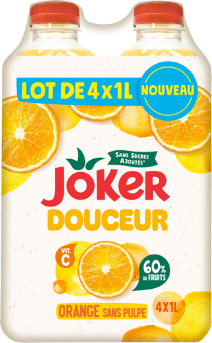 JUS D'ORANGE SANS PULPE SANS SUCRES AJOUTÉS