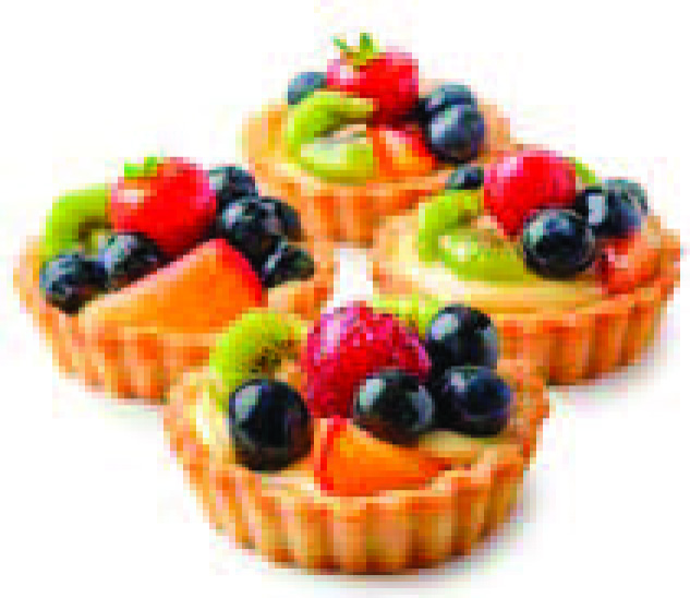 LOT DE 4 TARTELETTES AUX FRUITS