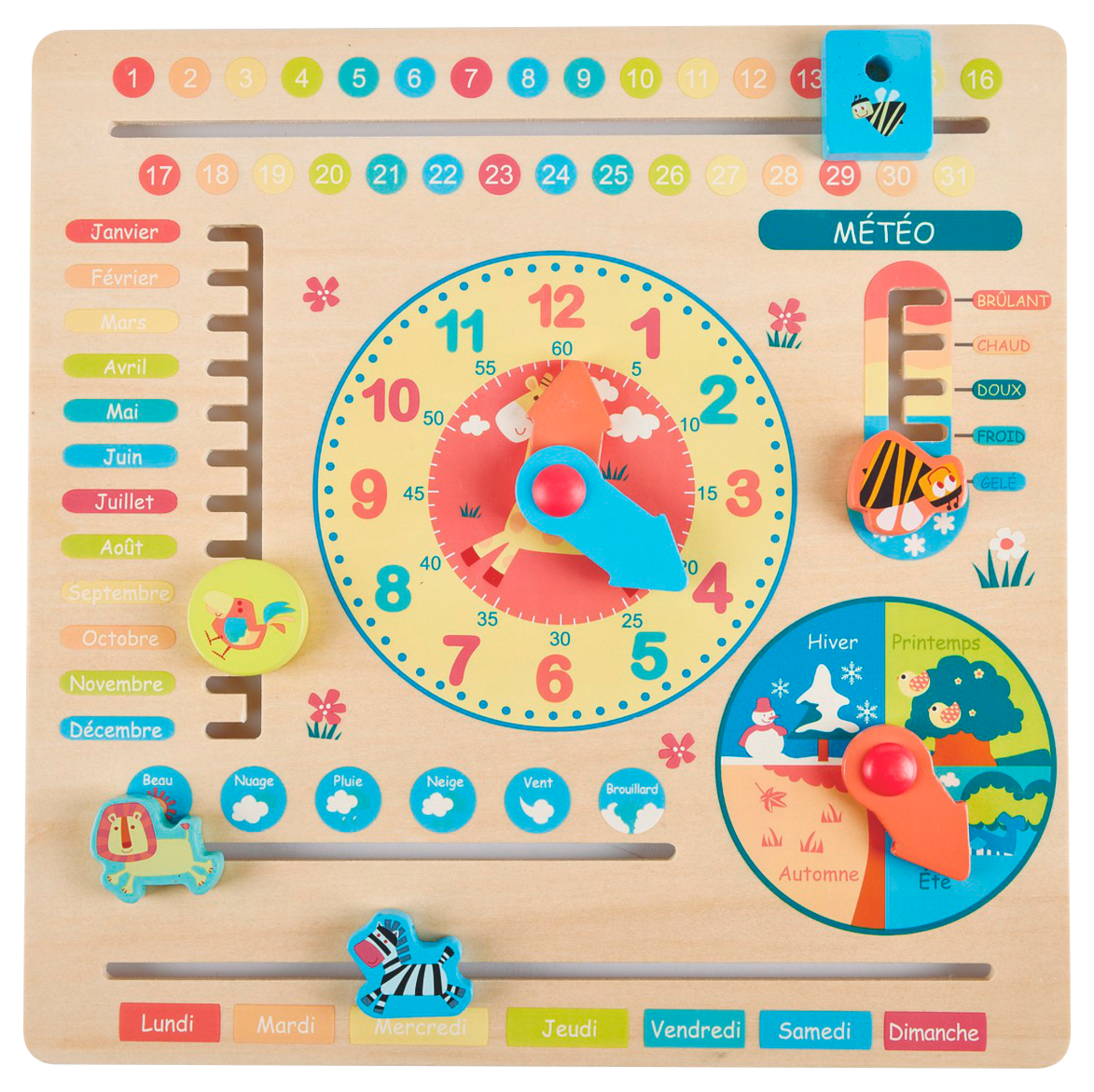 MON CALENDRIER éducatif EN BOIS