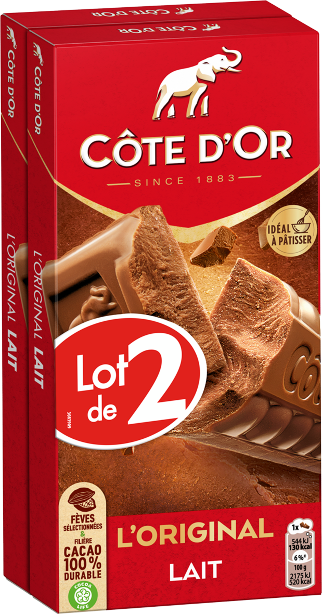 TABLETTES DE CHOCOLAT L'ORIGINAL