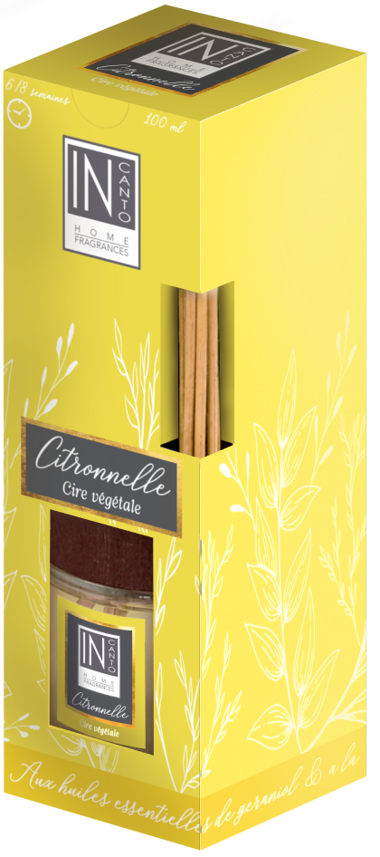 DIFFUSEUR À BAGUETTES
CITRONNELLE