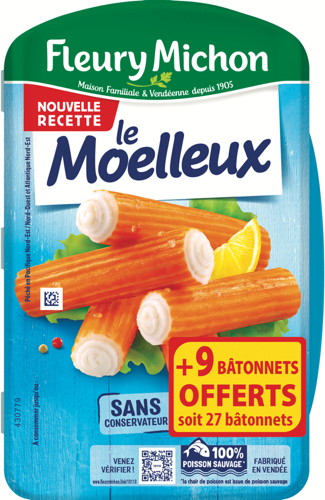 BÂTONNETS DE SURIMI MOELLEUX