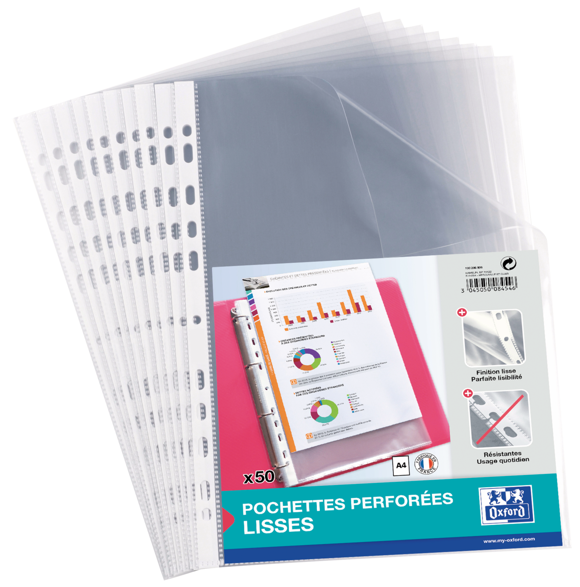  50 Pochettes perforées 