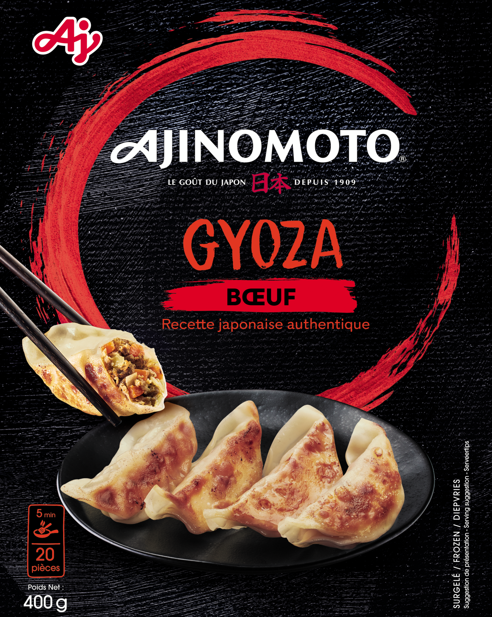 20 gyoza au bœuf surgelés