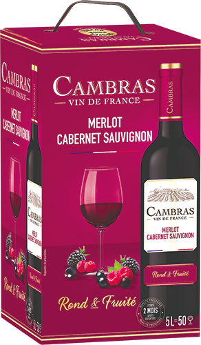 VIN DE FRANCE MERLOT CABERNET SAUVIGNON ROUGE “CAMBRAS”