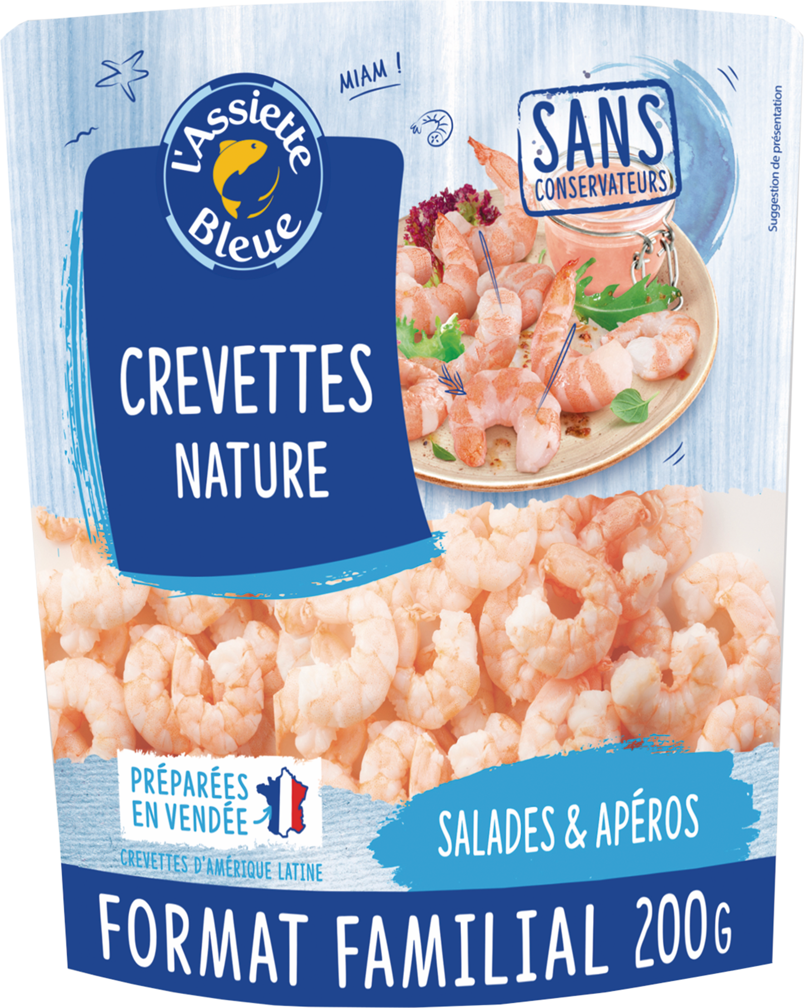 Crevettes nature Format familial