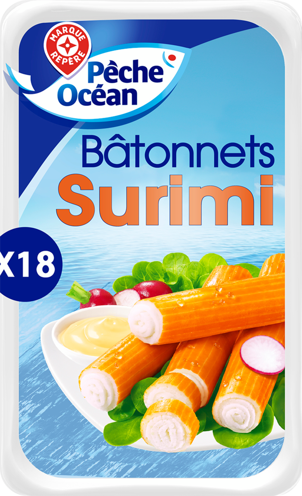 18 BÂTONNETS DE SURIMI SAVEUR CRABE MSC