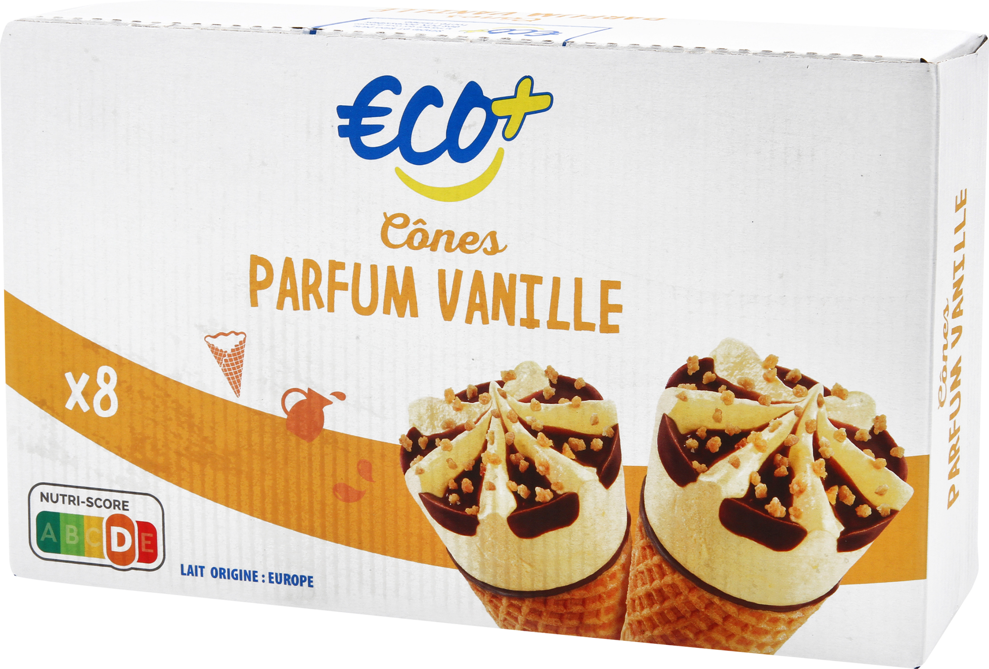 8 CÔNES VANILLE
