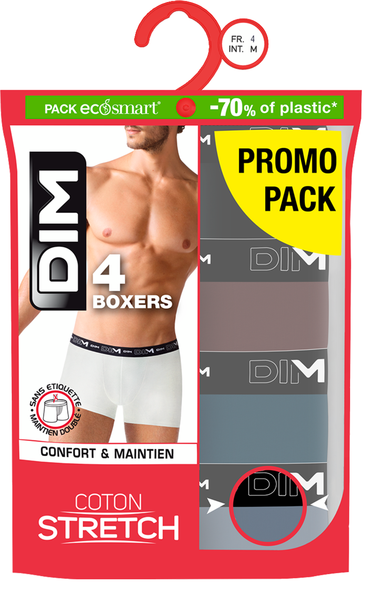 LOT DE 4 BOXERS HOMME