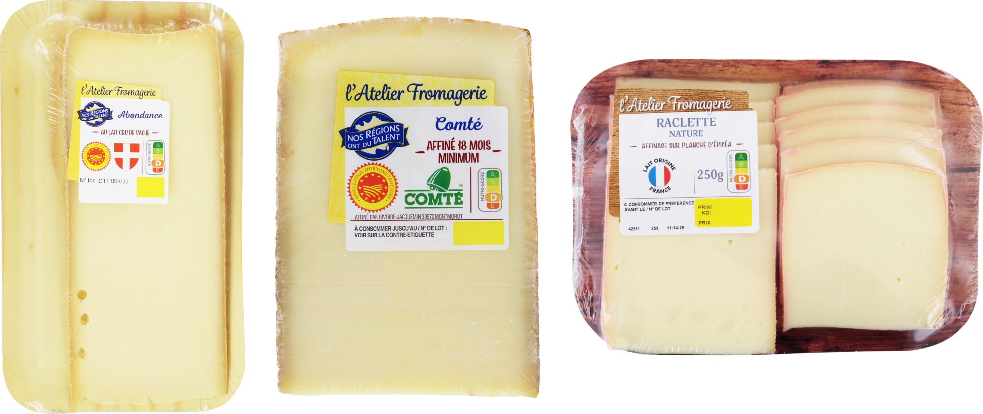 SUR LES PRODUITS PRÉSENTS EN MAGASIN DE LA GAMME "L'ATELIER FROMAGERIE"
