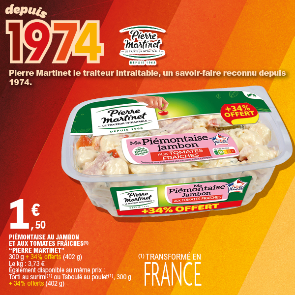 PIÉMONTAISE AU JAMBON ET AUX TOMATES FRÂICHES