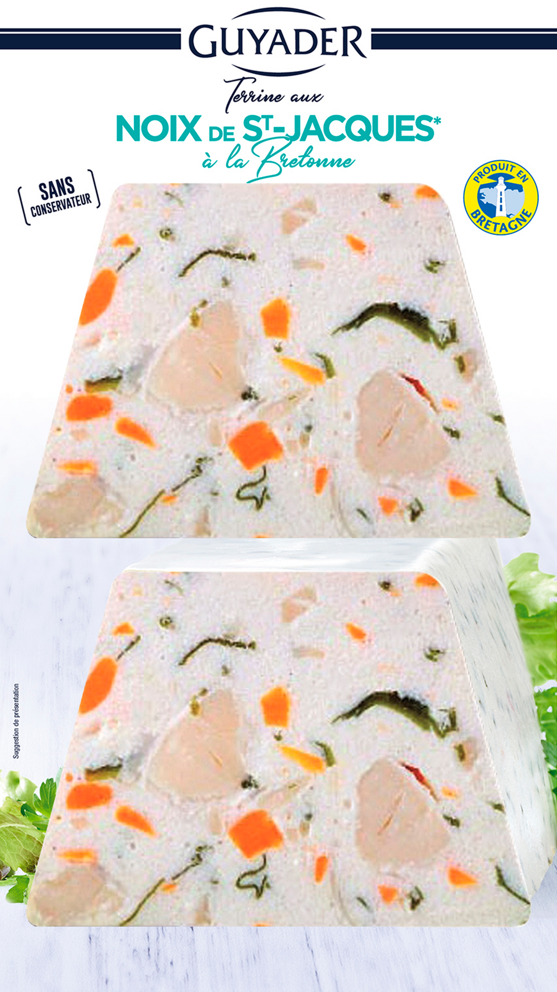 Terrine au noix de St Jacques** à la bretonne