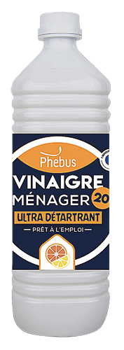 VINAIGRE MÉNAGER 20° ULTRA DÉTARTRANT PRÊT À L’EMPLOI