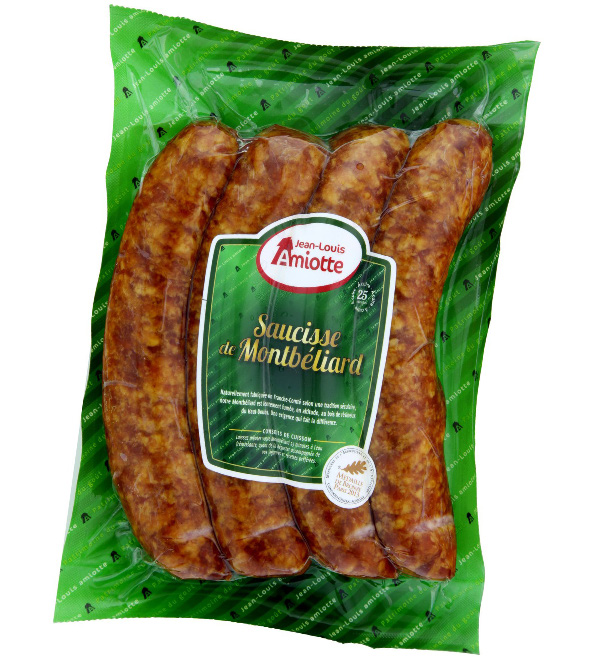 SAUCISSE DE MONTBÉLIARD À CUIRE X4