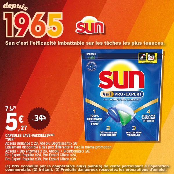 CAPSULES LAVE-VAISSELLE(1)(2)