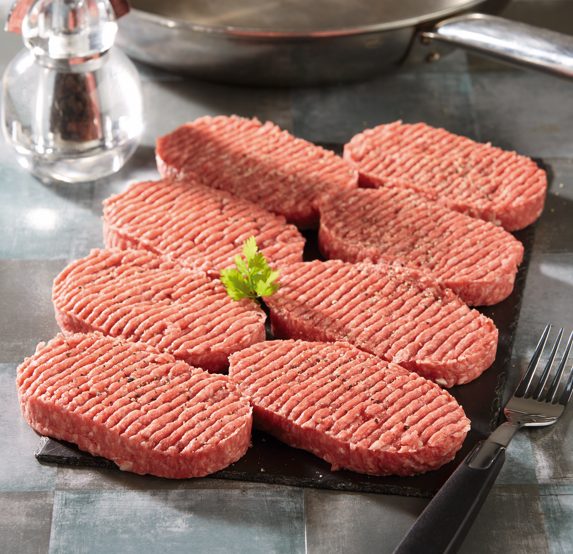 8 Steaks hachés pur bœuf 15% Mat. Gr.