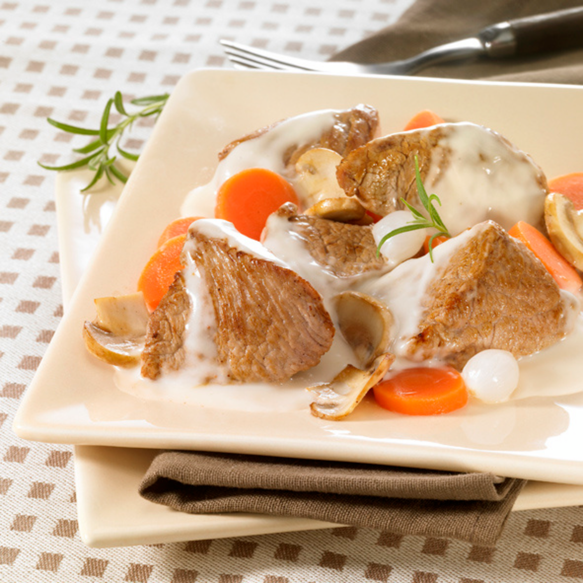 Blanquette de veau cuisinée à la crème "TRADILEGE"