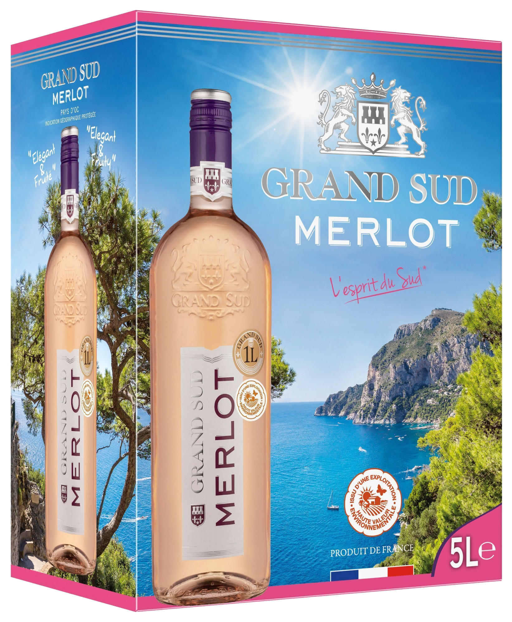 IGP PAYS D'OC VIN MERLOT ROSÉ