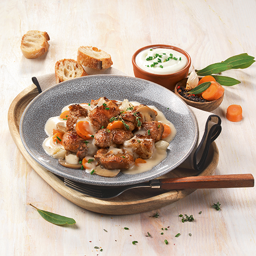 BLANQUETTE DE VEAU ET SES CHAMPIGNONS DE PARIS