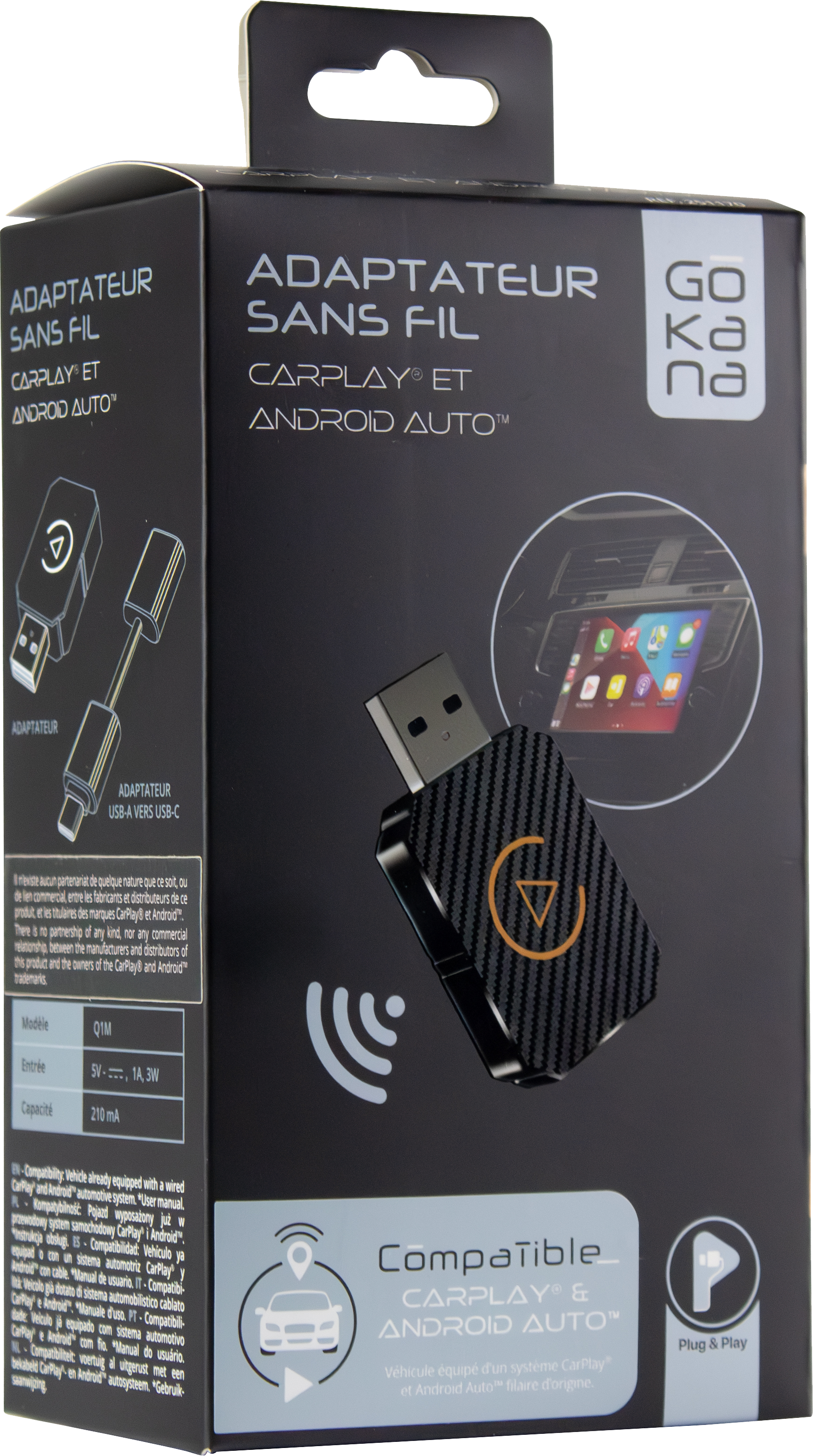 ADAPTATEUR SANS FIL COMPATIBLE CARPLAY ET ANDROID