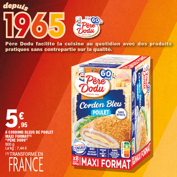 8 CORDONS BLEUS DE POULET MAXI FORMAT