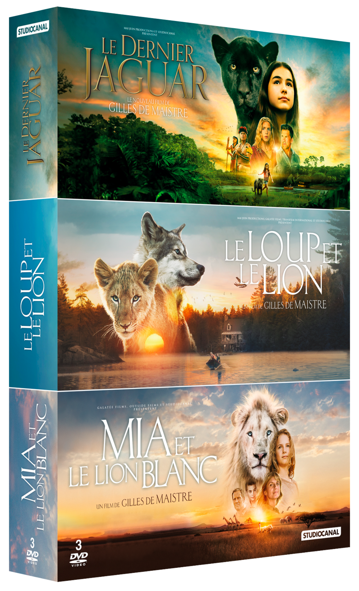 COFFRET 3 FILMS : LE LOUP, LES LIONS ET LE JAGUAR OU LA TRILOGIE BELLE ET SÉBASTIEN