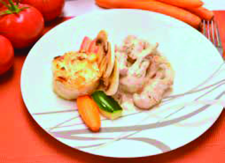 ÉMINCÉ DE VOLAILLE AUX CHAMPIGNONS