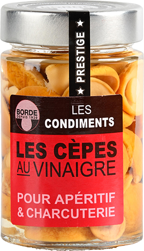 LES CÈPES OU LES GIROLLES
AU VINAIGRE POUR APÉRITIF & CHARCUTERIE