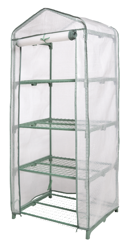 SERRE DE JARDIN AVEC ÉTAGÈRE À 4 NIVEAUX