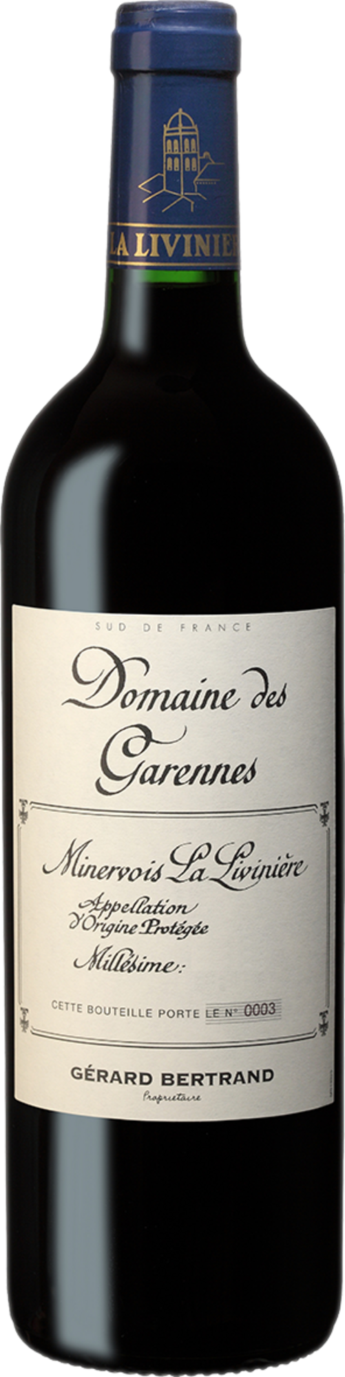 AOP MINERVOIS-LA LIVINIÈRE ROUGE BIO - DOMAINE DES GARENNES 2023