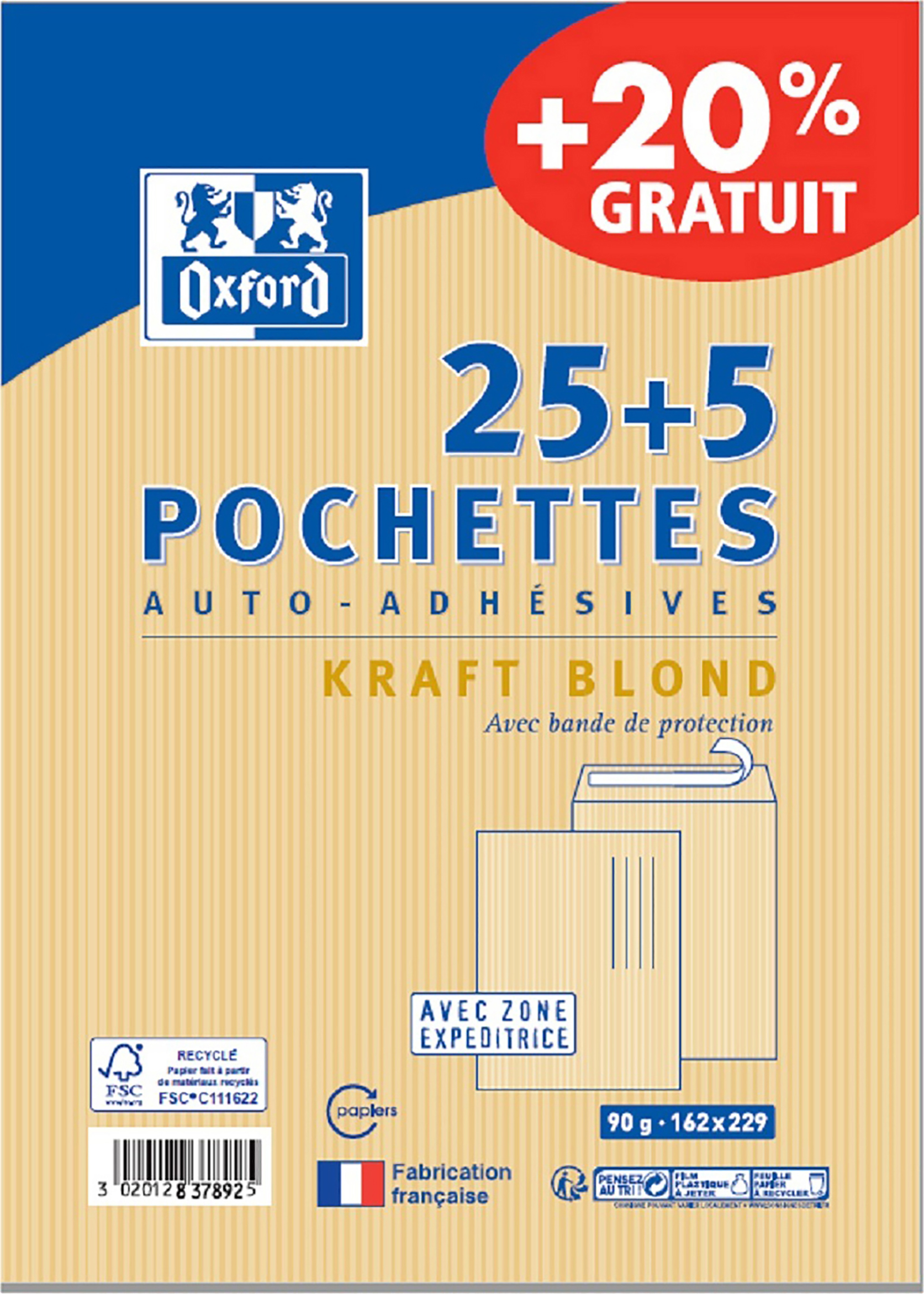 POCHETTES AUTO-ADHÉSIVES
KRAFT