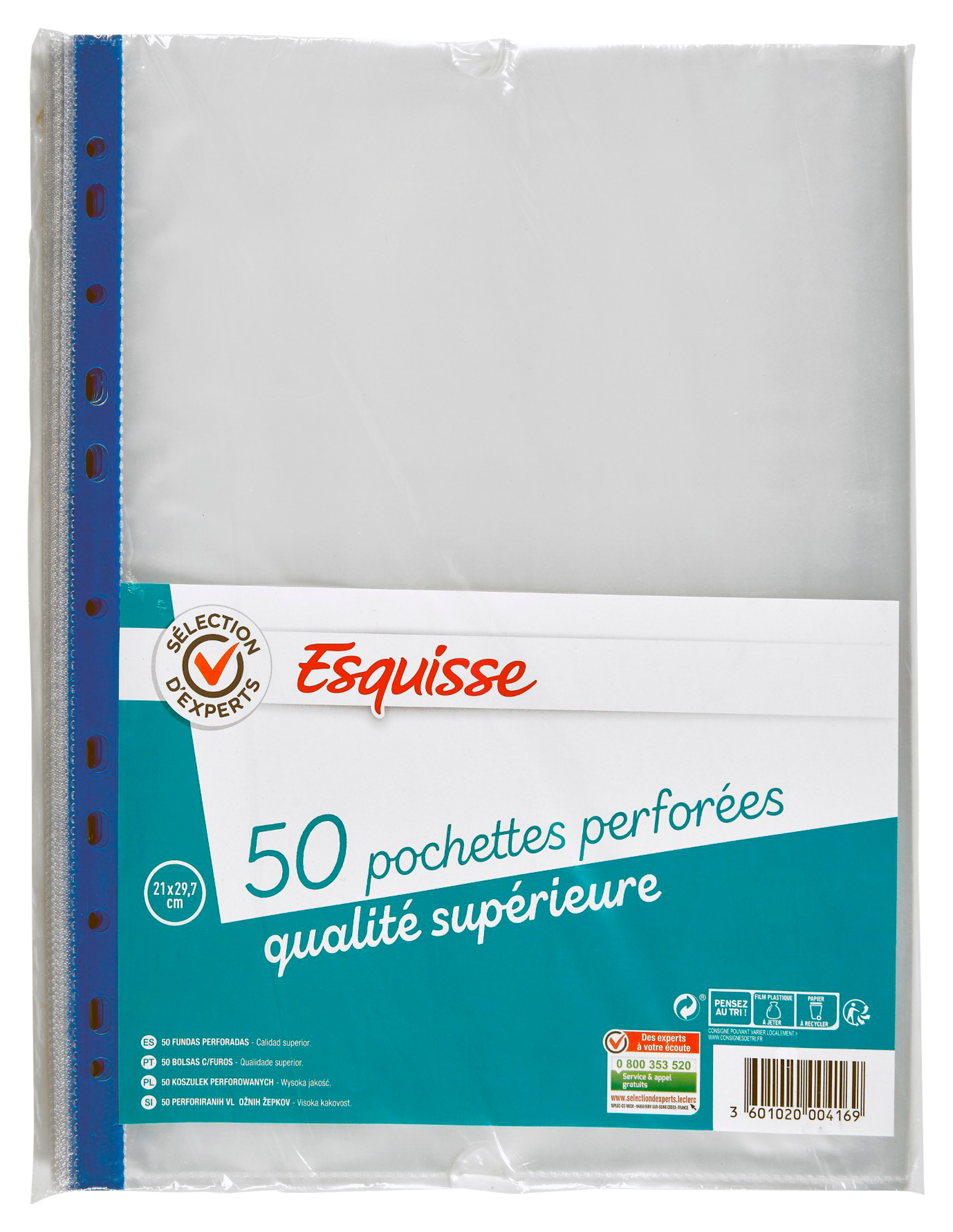 50 pochettes perforées "Esquisse"