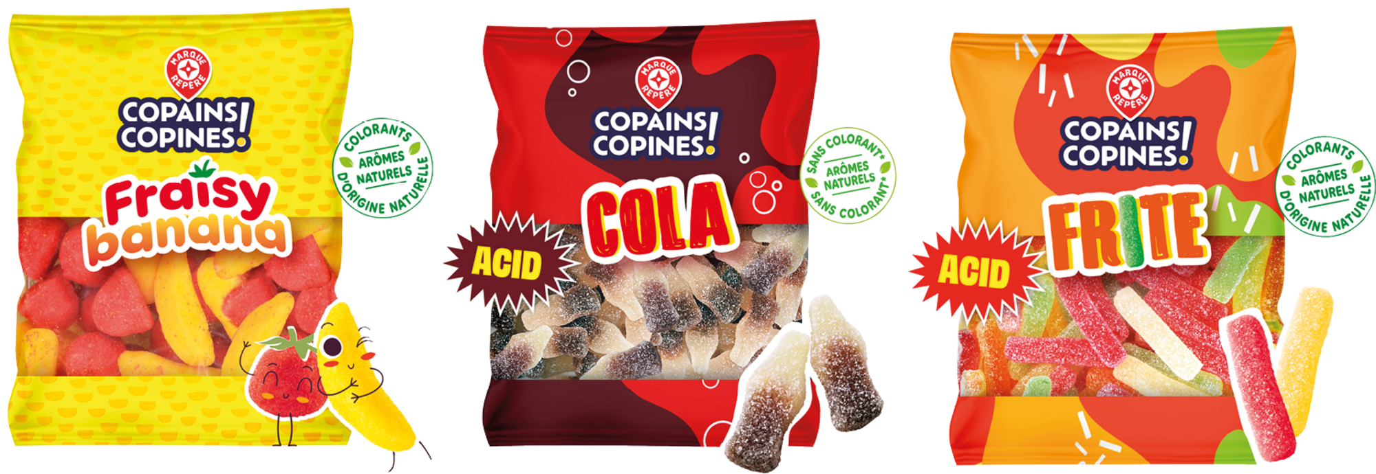 SUR LES PRODUITS PRÉSENTS EN MAGASIN DE LA GAMME BONBONS GÉLIFIÉS "COPAINS COPINES"