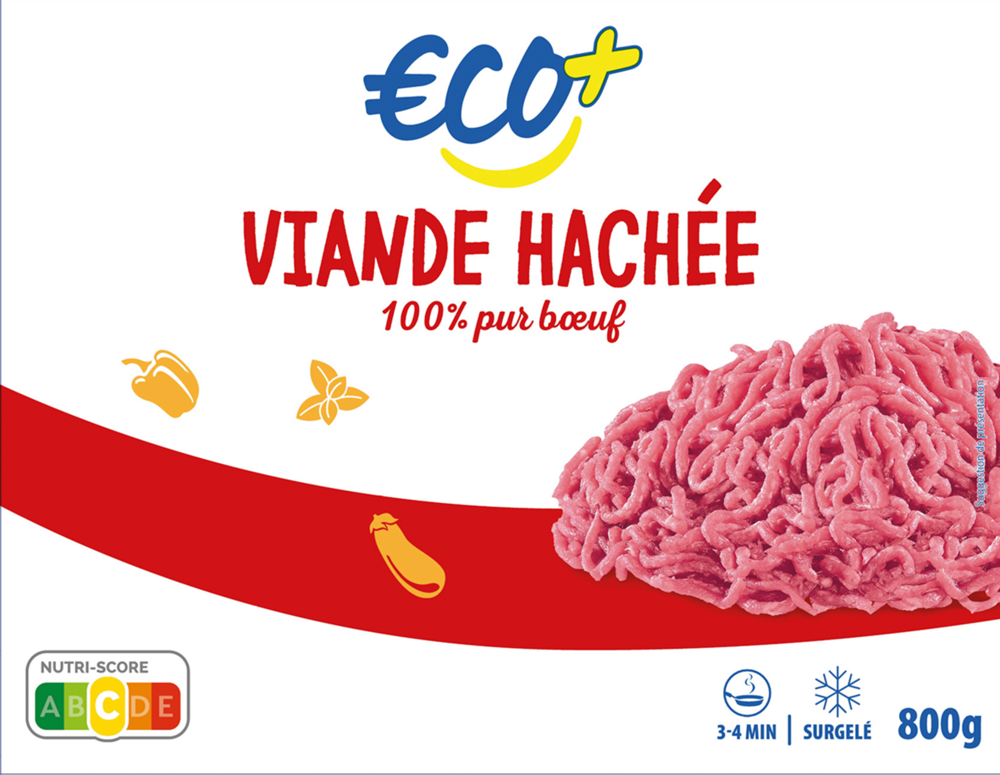 VIANDE HACHÉE SURGELÉE PUR BOEUF 20% MAT. GR.