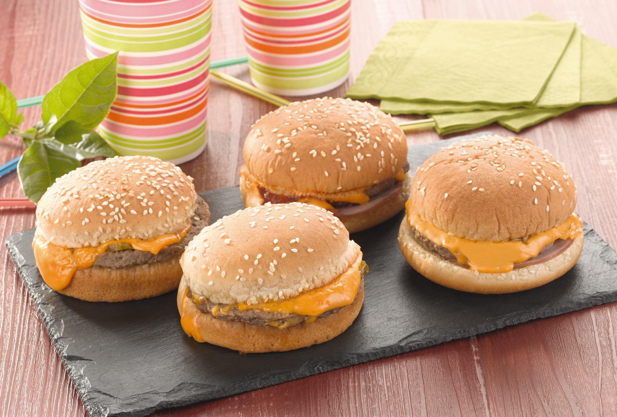6 cheese burgers