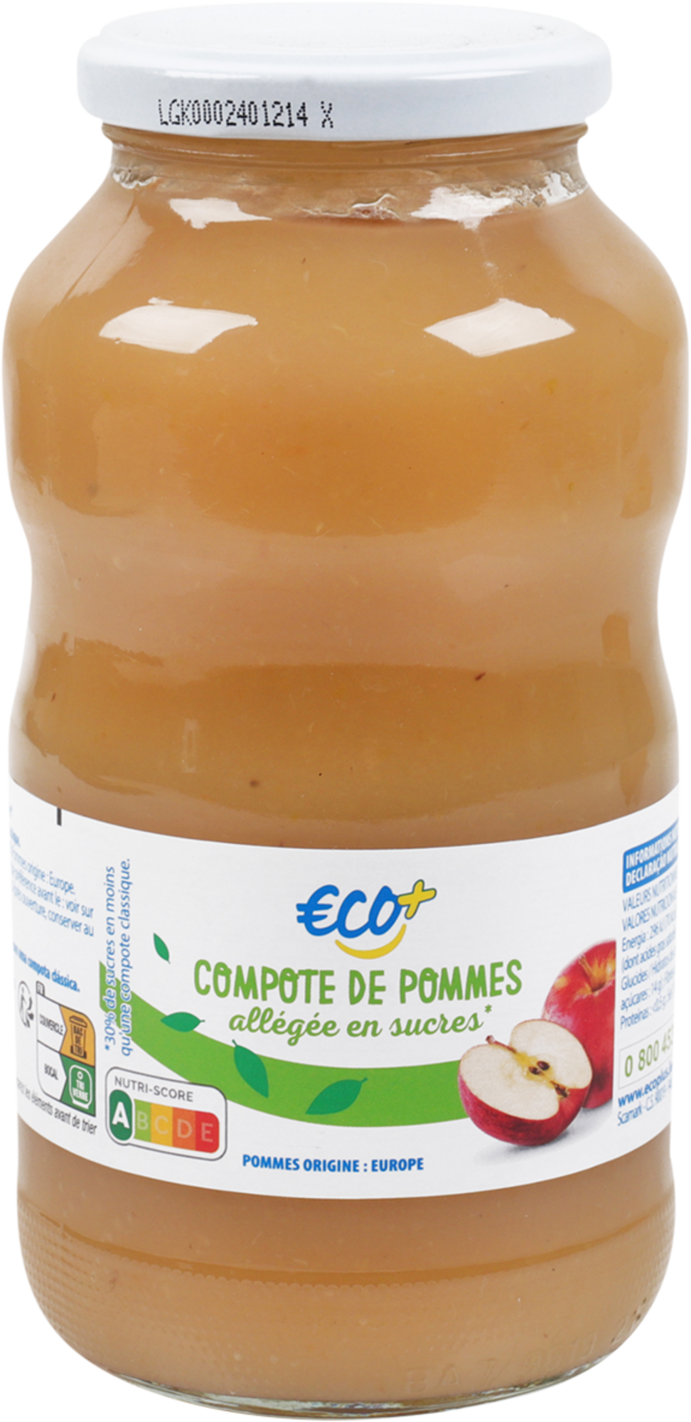 COMPOTE DE POMMES ALLÉGÉE EN SUCRES