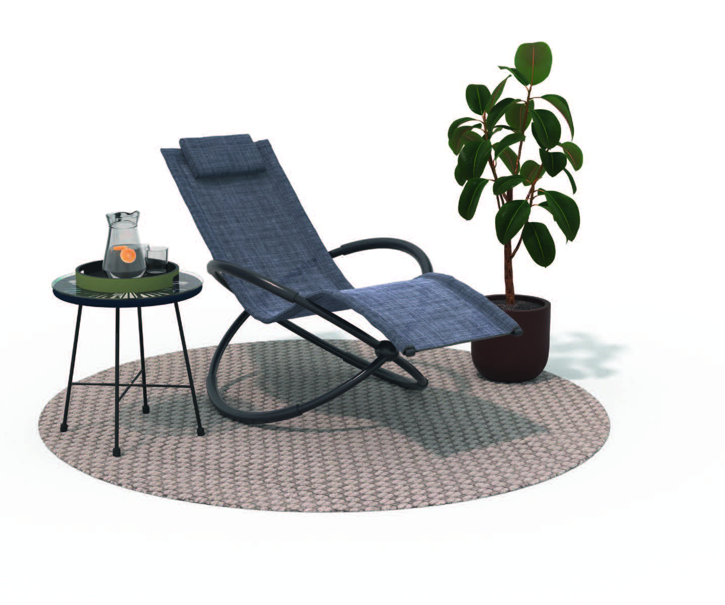 BAIN DE SOLEIL À BASCULE PLIANT