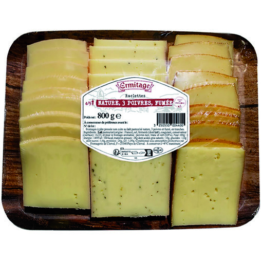 RACLETTE 3 SAVEURS (NATURE, 3 POIVRES, FUMÉE) 