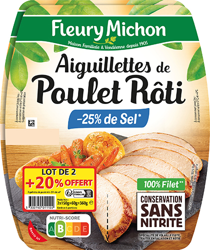 AIGUILLETTES 
DE POULET RÔTI