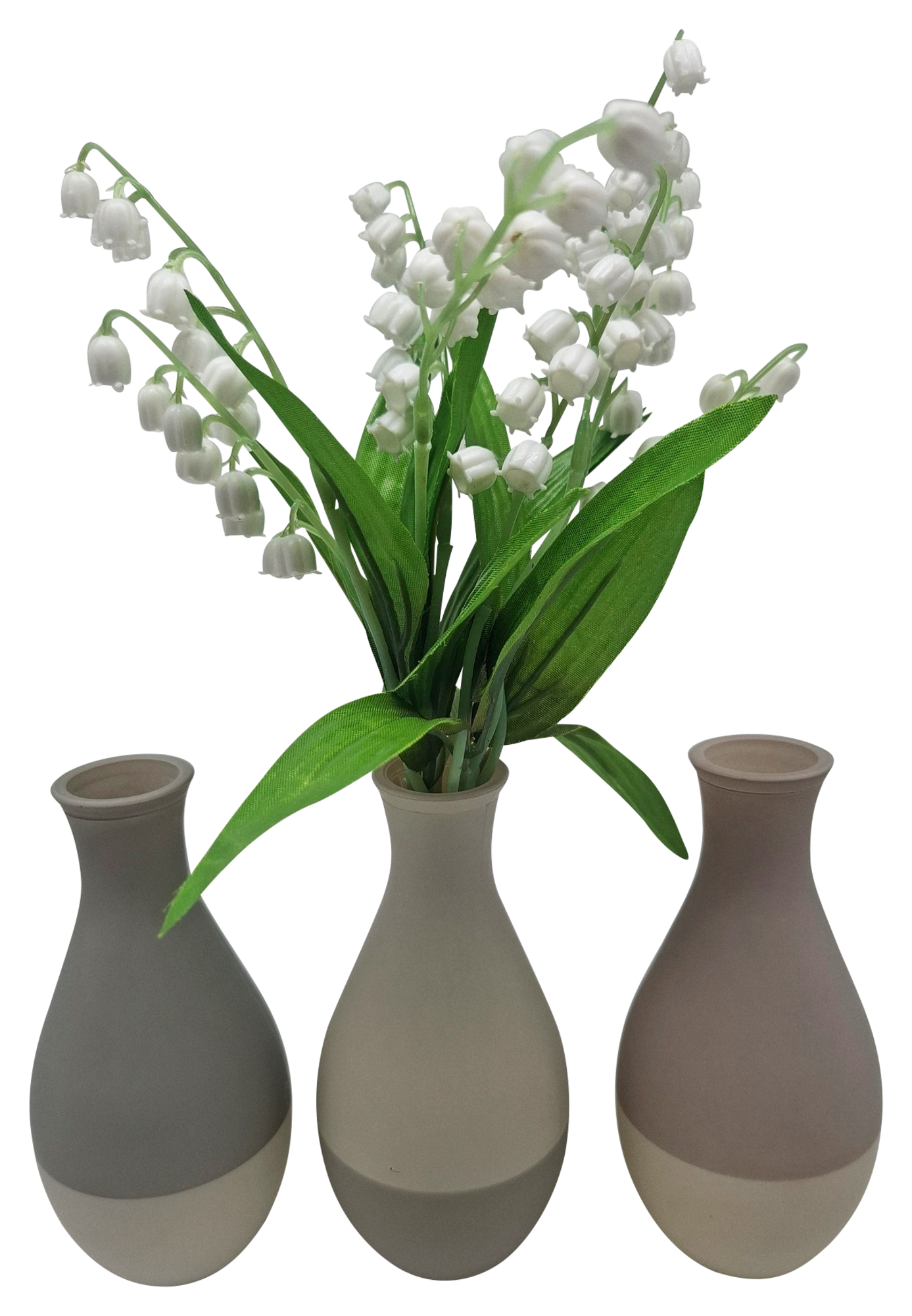 7 brins de muguet avec vase