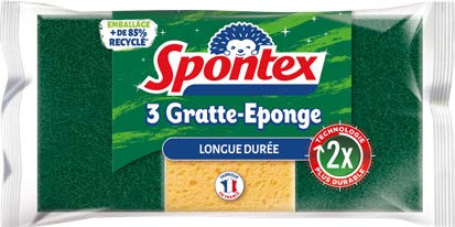 GRATTE-ÉPONGE LONGUE DURÉE X3
