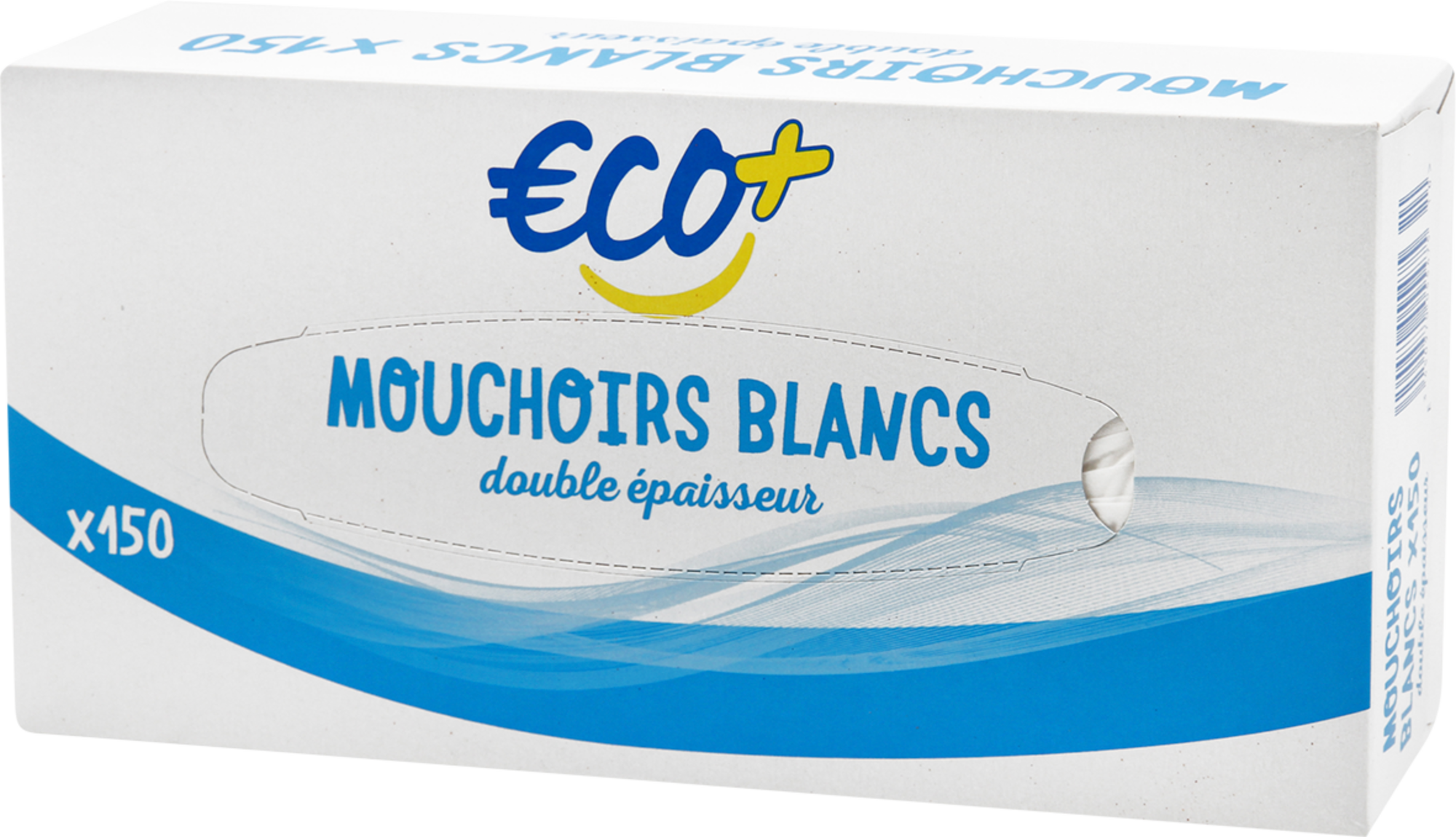 MOUCHOIRS BLANCS DOUBLE  ÉPAISSEUR