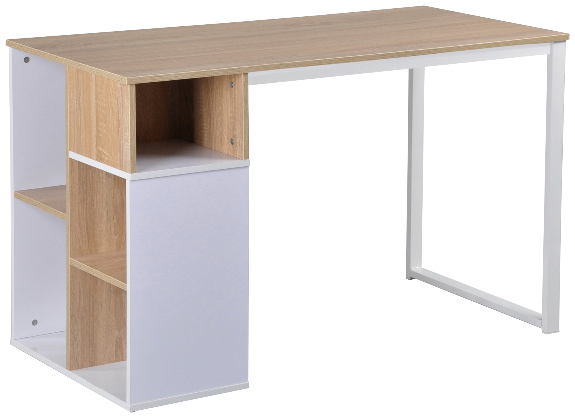 BUREAU AVEC NICHES DE RANGEMENT