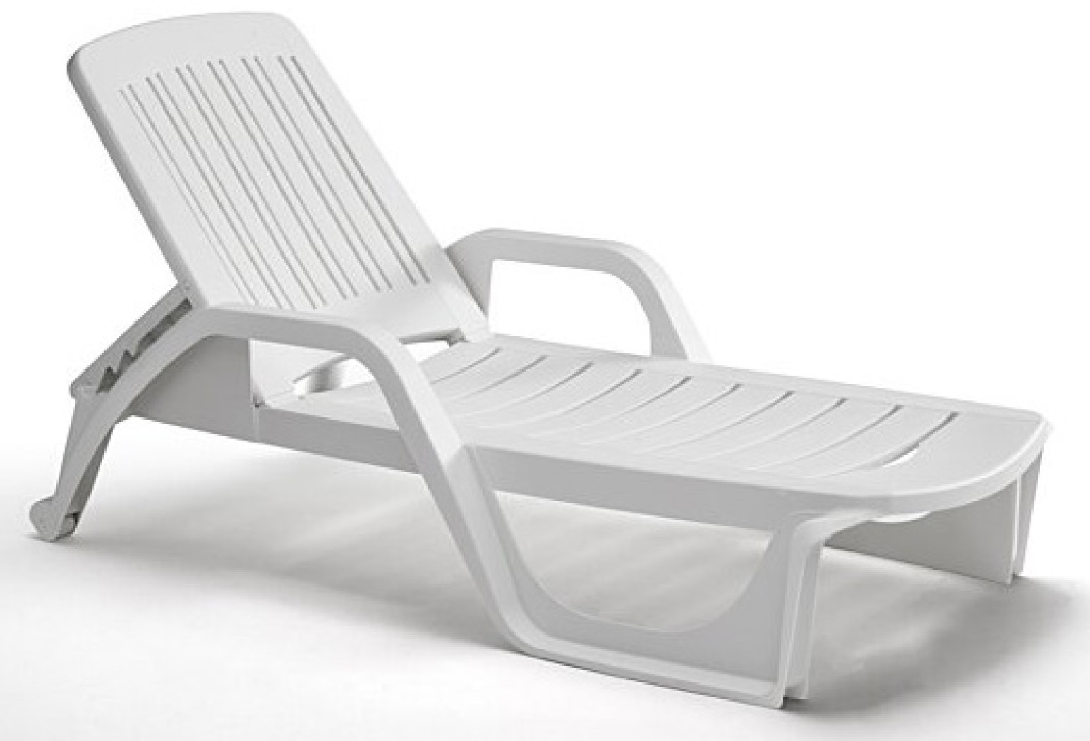 BAIN DE SOLEIL EMPILABLE RESINE BLANC