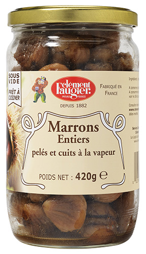 MARRONS ENTIERS PELÉS ET CUITS À LA VAPEUR