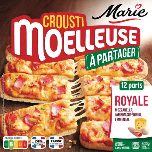 PIZZA CROUSTI MOELLEUSE À PARTAGER ROYALE SURGELÉE