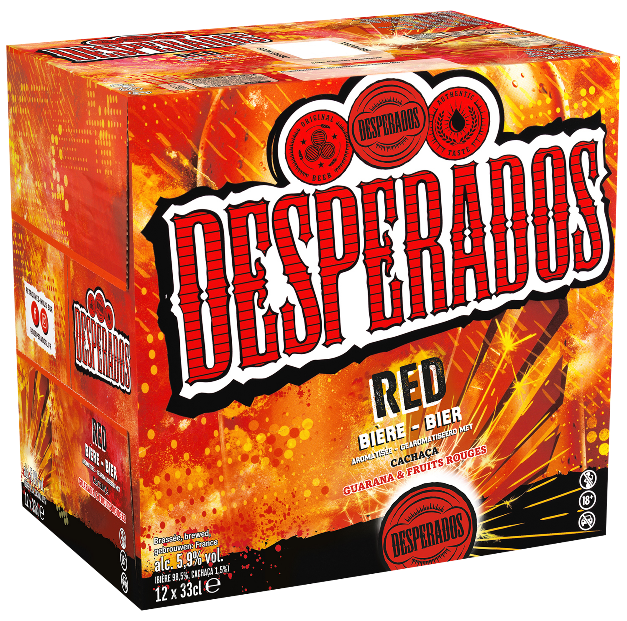 BIÈRE RED AROMATISÉE CACHAÇA GUARANA ET FRUITS ROUGES