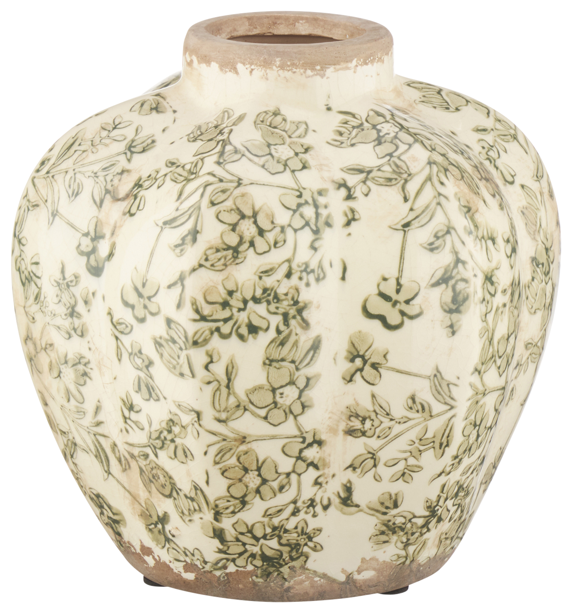 VASE FLEURS VERTES