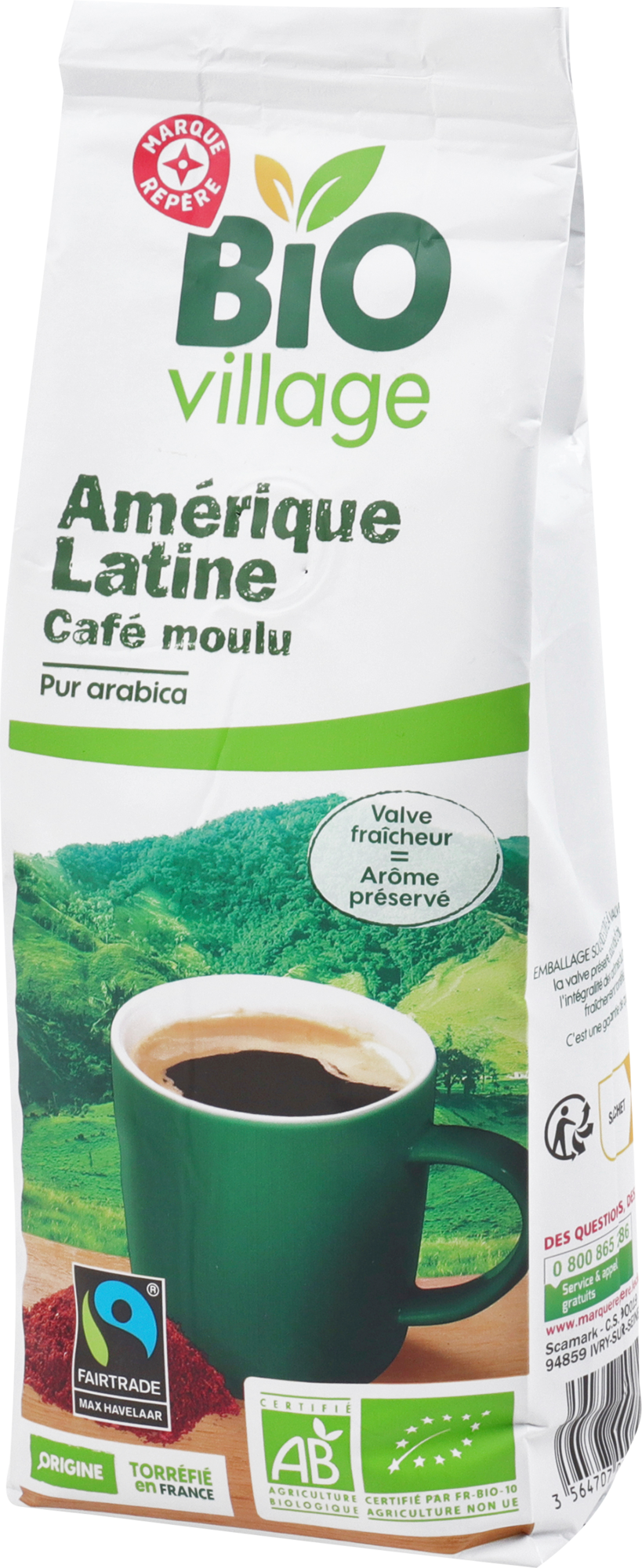 CAFÉ MOULU PUR ARABICA BIO FAIRTRADE